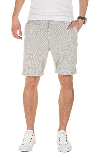 Yazubi Herren Chino Shorts Edward - Elegante, Shorts aus Sommerstoff Gemustert, Grau (High Rise 54101), W38 von Yazubi