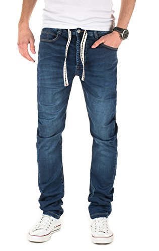 Yazubi Herren Sweathose in Jeansoptik Desmond - Jogginghose in Jeans-Look, Dress Blue (4024), W29/L34 von Yazubi