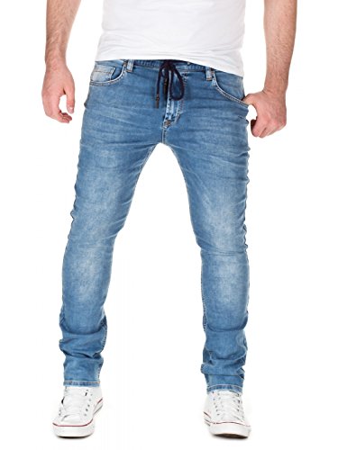 Yazubi Herren Sweathose in Jeansoptik Skinny Fit, Light Blue (20032), W29/L34 von Yazubi