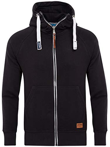 Yazubi Herren Sweatjacke Hoodie mit Reißverschluss Jacob, Schwarz (Black 2R194008), XS von Yazubi