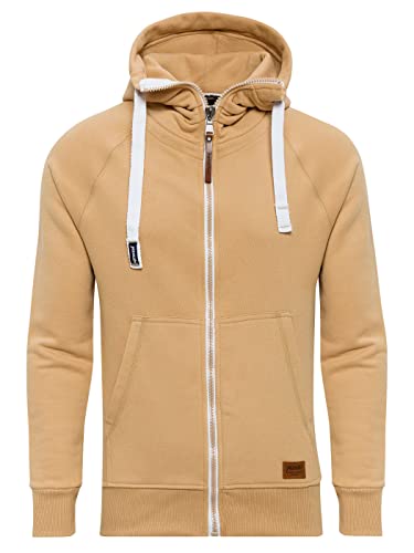 Yazubi Herren Sweatjacke Hoodie mit Reißverschluss Jacob, Gelb (Indian Tan 171328), M von Yazubi