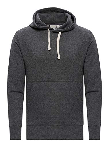 Yazubi Hoodies Einfarbig Kapuzenpullover Für Herren Grau Vintage Sweatshirt Stoff Pullover Hoody Männer Kapuzen Pulli Codex, (Tornado 183907), L von Yazubi