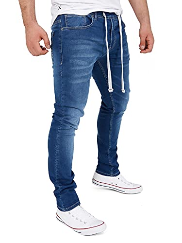 Yazubi Steve - Jogger Hose Männer - Jogginghose Jeans Herren Hosen - Sweatjeanshose Jeggings Mit Hohem Bund, Blau (Insignia Blue 194028), W31/L34 von Yazubi