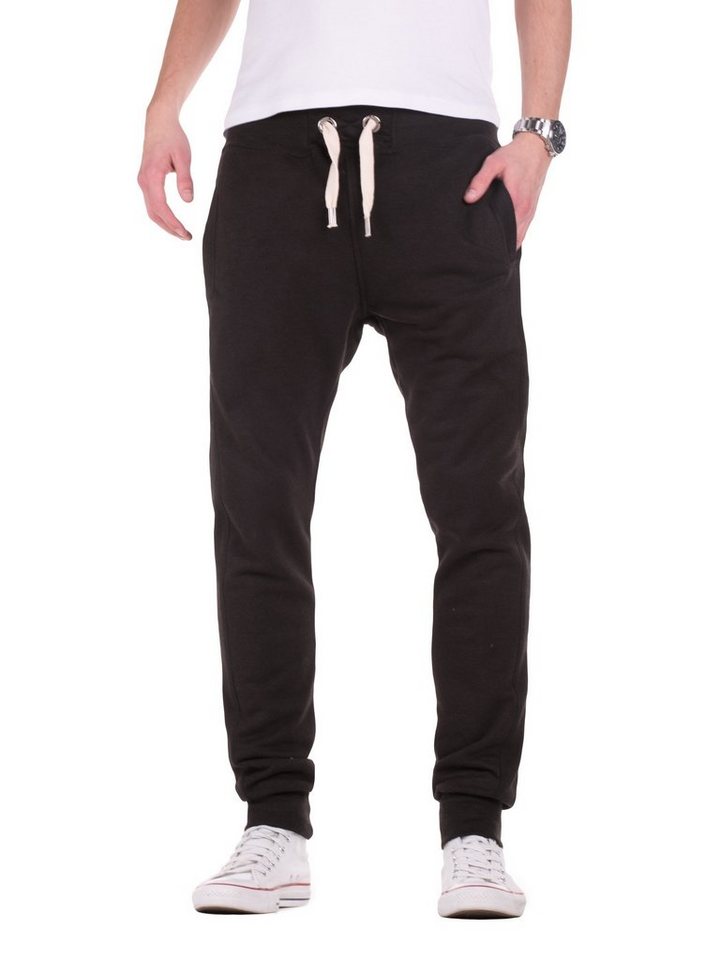 Yazubi Jogginghose Sweatpants Edward mit elastischem Bund mit Kordelzug in Unifarbe von Yazubi