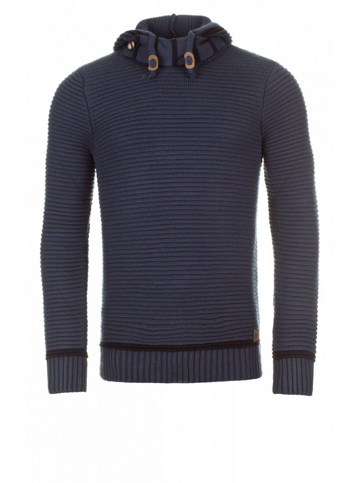 Yazubi Rundhalspullover Strick Kapuzenpullover 129 mit Kapuze von Yazubi