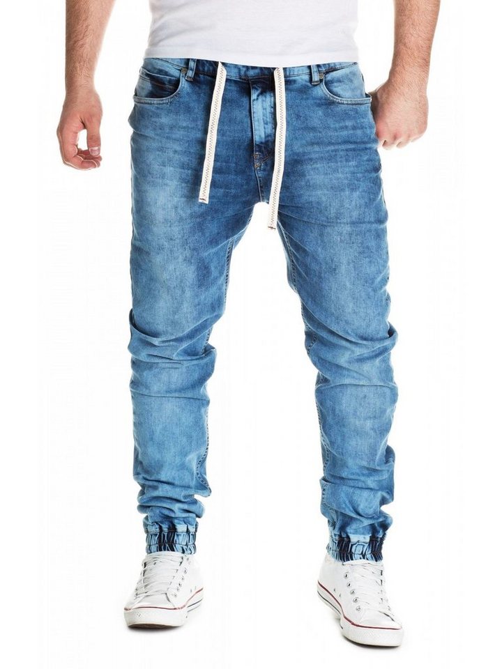 Yazubi Straight-Jeans Jeans in Sweatpants-Look Ash von Yazubi