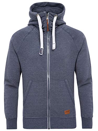 Yazubi Sweatshirt Zipper Hoodie Männer Kapuzen Pullover Übergröße Herren Weste Übergangsjacke Baumwolle Jacob, Blau (Grisaille Blue 183912), XXL von Yazubi