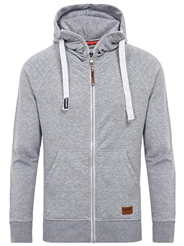 Yazubi Herren Sweatjacke Hoodie mit Reißverschluss Jacob, Grau (Mirage Gray 154703), 4XL von Yazubi