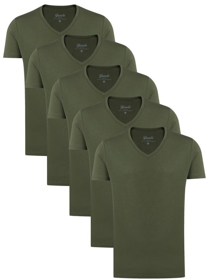 Yazubi T-Shirt modisches Shirt Mythic (Spar-Set, 5er-Pack) bequemes T-shirt mit V-Ausschnitt von Yazubi