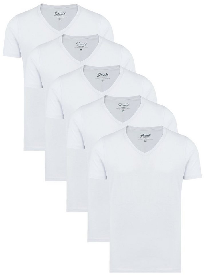 Yazubi T-Shirt modisches Shirt Mythic (Spar-Set, 5er-Pack) bequemes T-shirt mit V-Ausschnitt von Yazubi