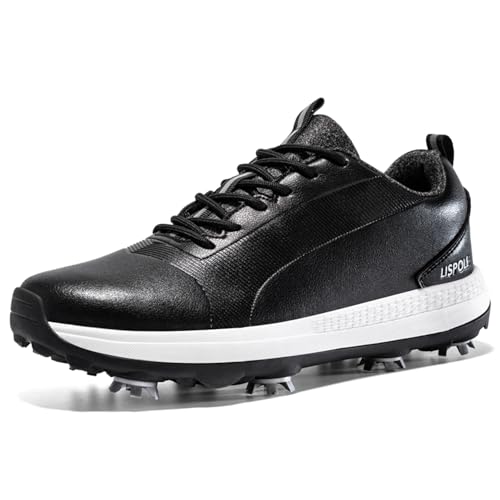 Ybberik Herren Golfschuhe mit Spikes, wasserdicht und leicht Golfschuhe für Herren von Ybberik