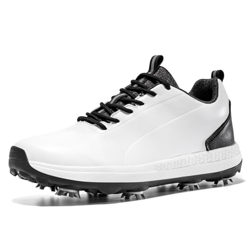 Ybberik Herren Golfschuhe mit Spikes, wasserdicht und leicht Golfschuhe für Herren von Ybberik