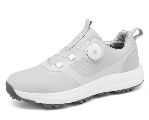 Ybberik Herren Golfschuhe mit Spikes, wasserdichte Golfschuhe für Herren von Ybberik
