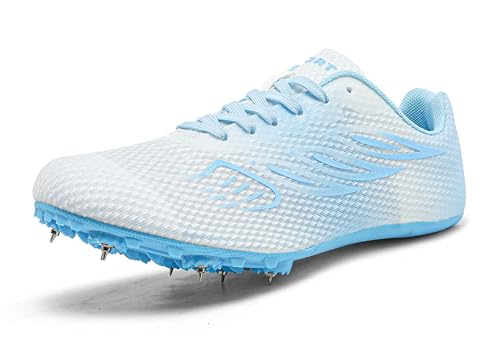Ybberik Leichtathletikschuhe Spike-Laufschuhe, Leichte Spike-Schuhe mit automatischer Schnürung für Herren und Damen von Ybberik