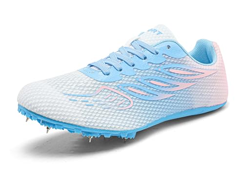 Ybberik Leichtathletikschuhe Spike-Laufschuhe, Leichte Spike-Schuhe mit automatischer Schnürung für Herren und Damen von Ybberik
