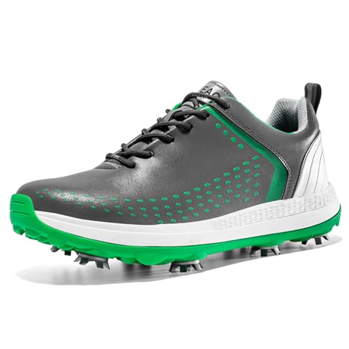 Ybberik wasserdichte und atmungsaktive Golfschuhe für Herren, Golfschuhe mit Spikes von Ybberik