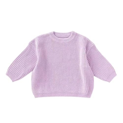 Personalisierte Pullover Kleinkinder mit Stickerei Name Text Individuell Rippen Strickpullover Kinder Baumwolle Gerippt Strickpulli Gestrickt Sweatshirt Winterkleidung Oberteile 3 Monate - 5 Jahre von Ybing