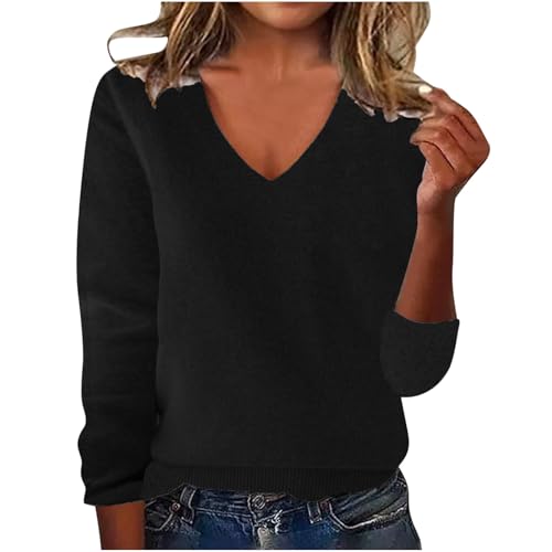 Ybing Damen Pullover Autumn Winter Rundhalsausschnitt Langarm Lose Casual Einfarbige Strickpullover Oberteile Sale Angebote von Ybing
