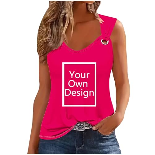 Ybing Discounter Individuell Tank Top Damen Persönlichkeit Vorne Bedruckt Tanktops Selbst Gestalten Druck Bluse Exklusive Individualisierung Oberteile Mit Foto Text Logo Schlank von Ybing