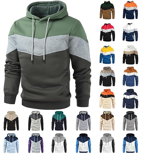 Ybing Herren Pullover Herren Patchwork Hoodie Langarm Kaputzenpullover Farbblock Sweatshirt mit Taschen Sale Angebote Ybing Herren Pullover Herren Patchwork Hoodie Langarm Kaputzenpullover Farbblock Sweatshirt mit Taschen Sale Angebote von Ybing