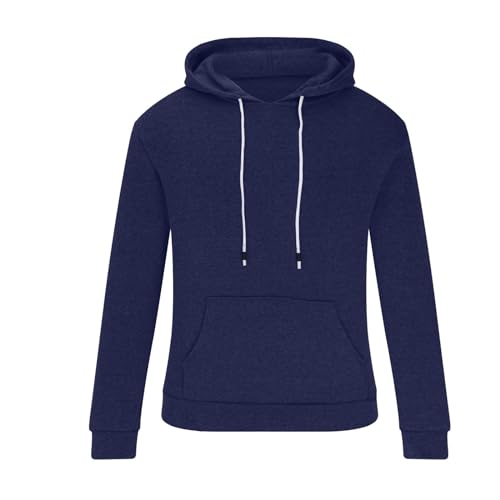Ybing Hoodie Herren Einfarbig Kapuzenpullover Casual Sweatshirt Mit Kapuze Locker Hoody Oberteile Dünne Kapuzenpulli Klassisch Pullover Kordelzug Langarmshirt mit Tasche Personalisierte Geschenke von Ybing