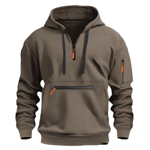 Ybing Hoodie Herren Farbblock Patchwork Pullover Casual Vintage Gym Kapuzenpullover Leichte Sweatshirt mit Kapuze Locker Sport Kapuzenpulli Bequem Hoody Oberteile Winter Herrenpullover von Ybing