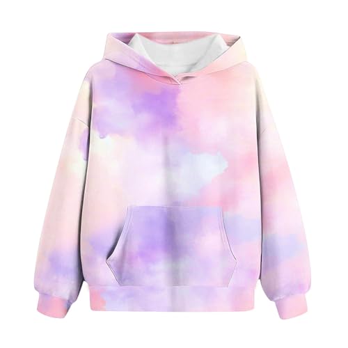 Ybing Hoodie Mädchen Kapuzenpullover mit Taschen Casual Sweatshirt mit Kapuze Kinder Kleidung Kuschel Hoodie Pullover Sweatshirt Langarmshirts für 2-14 Jahre von Ybing