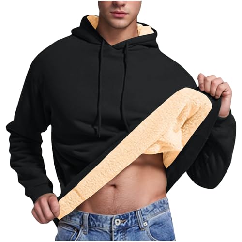Ybing Kapuzenpullover Herren Sweatjacke Männer Casual Hoodie Freizeit Baumwolle Winterjacke Fleece Kapuzenpullover Winter Winddicht Sport Sweatshirt mit Kapuze Blitzangebote des Tages von Ybing