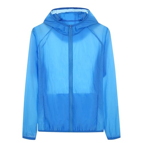 Sommerjacke Damen Sonnenschutz Jacke Shirt Langarm Full Zip Hoodie Laufshirt Leichte Dünne Sportjacke mit Taschen Laufjacke Schnelltrocknend Trainingsjacke Sportshirt Angebote des Tages Heute von Ybing
