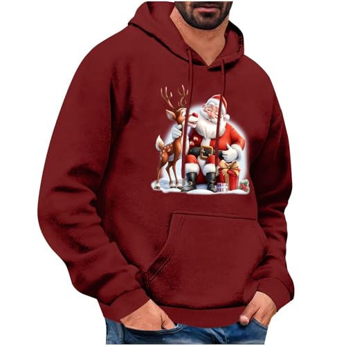 Ybing Weihnachtspullover Herren Weihnachts Hoodie 3D Druck Weihnachtspullover Ugly Christmas Sweater Casual Weihnachtspulli Hässliche Weihnachtspullover Sweatshirt Halloween Weihnachten Sale Angebote von Ybing