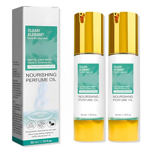 2 Stück Pflegendes Parfümöl,Perfume Oil mit Pflegender Ölkomplex,Clean Parfümöl Damen,Pflegendes Parfümöle für Damen von Ycaaeo