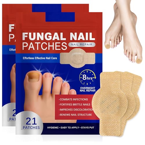 42 Stück Nagel-Patches, Nagelpflaster, Mehrzweck Zehennagelreparatur Pads I Geeignet für beschädigte und verfärbte Nägel I Ganztägiger Gebrauch I Geeignet für Männer und Frauen von Ycaaeo