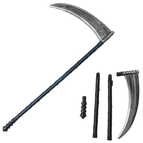 Halloween Sense, Sense Halloween Kostüm Zubehör für Erwachsene und Kinder, Sensenmann Sense mit Abnehmbarem Design, 140 cm Länge, Ideal für Halloween Party und Cosplay von YceLon