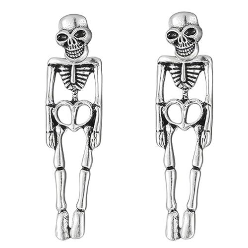 Halloween Schmuck, 1 Paar Schädel Ohrringe, Gothic Schmuck für Damen, Halloween Ohrringe für Kostüme, Rollenspiele und Partys, Leicht und Allergiefrei von YceLon
