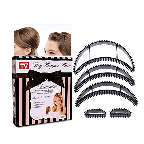5Pcs Schwarz styling coiler set Bump it Volumen Haar Zubehör Haar Unebenheiten für Volumen Einsatz Flauschige friseurwerkzeuge für frauen und mädchen von Ycfish