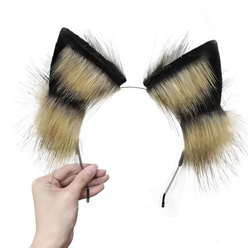Handgefertigtes Haarband mit Katzenohren aus Kunstfell von Ycfish