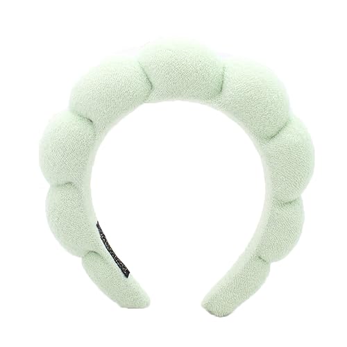 Ycfish Puffy Make-up-Stirnband, Spa-Stirnbänder für Damen, Schwamm und Frottee-Stoff, niedliches Hautpflege-Stirnband zum Waschen, Make-up-Entfernen, Dusche, Gesichtsmaske (J) von Ycfish