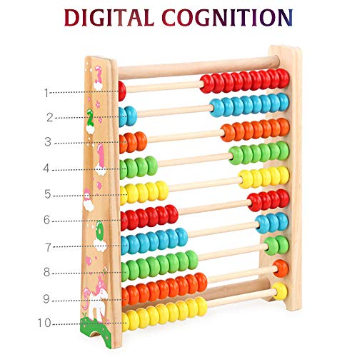Abacus, Abaco Zahlenzähler aus Holz für, Zählblöcke, Mathe-Zählspielzeug aus Holzperlen und Gestell für den Heimunterricht oder die Frühkindliche Entwicklung Abacus, Abaco Zahlenzähler aus Holz für, Zählblöcke, Mathe-Zählspielzeug aus Holzperlen und Gestell für den Heimunterricht oder die Frühkindliche Entwicklung von Yctze