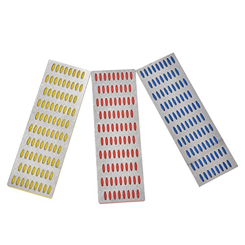 Schleifstein-Set, 3-teilig, Diamant-Schleifsteine, Schleifstein-Schärfwerkzeug, Grober/mittlerer/feiner Schliff – Schleifstein-Schärfstein – Schleif-Schärfstein von Yctze