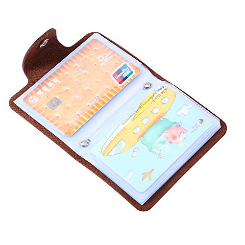 Yctze Kartenetui aus PU-Leder für 24 Karten, Kreditkartenetui für E-Cards oder Kartenetuis. (Brown) von Yctze