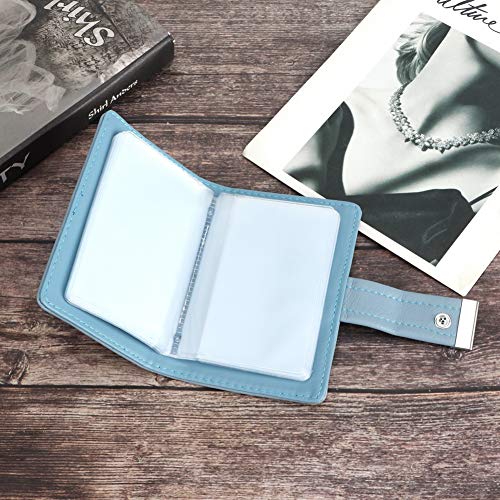 Yctze Mini Mode Women Card Holder - Pu Leder Bank Card Box, Visitenkartenkoffer - Stilvoller und Kompaktes Reisebrieftasche für Ausweis, Kredit und Bankkarten (Blue) von Yctze