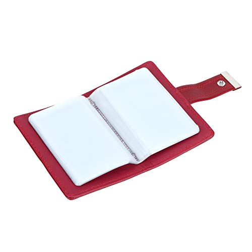 Yctze Mini Mode Women Card Holder - Pu Leder Bank Card Box, Visitenkartenkoffer - Stilvoller und Kompaktes Reisebrieftasche für Ausweis, Kredit und Bankkarten (Rot) von Yctze