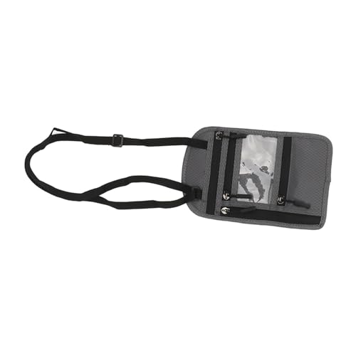 Yctze Reisepass-Halter, Portemonnaie für Männer und Frauen, Kompaktes Nylon-Design, Schwarz (dunkelgrau) von Yctze