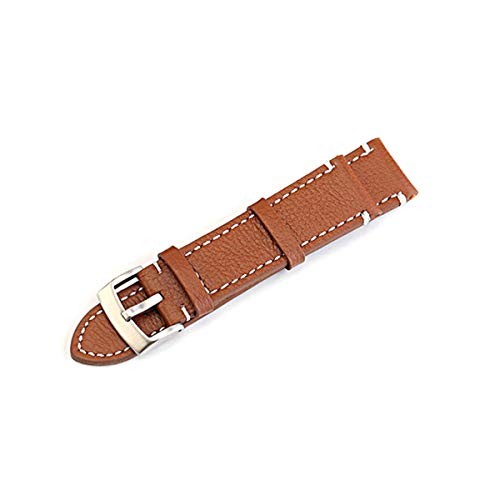 Leder-Mann-Business-Uhrenarmbänder 18-24mm Uhren Zubehör Armband Hellbraun 18mm Light Brown 18mm von Ycxydr