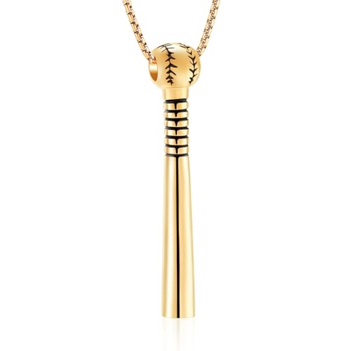 Ydmwannx Urnen-Halskette für geliebte Menschen, Baseballschläger aus Edelstahl, Andenken, Schmuck, Anhänger, Einheitsgröße, Edelstahl, Kein Edelstein Ydmwannx Urnen-Halskette für geliebte Menschen, Baseballschläger aus Edelstahl, Andenken, Schmuck, Anhänger, Einheitsgröße, Edelstahl, Kein Edelstein von Ydmwannx