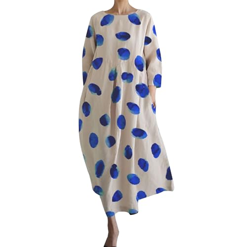 Maxikleid Ydsxlp Damen Sommer Rundhals 3/4 Ärmel Lange Blusenkleid Vintage Blumen Print Tunika Kleider Strandkleider Große Größen Sommerkleid Leicht Luftig Freizeitkleider Maxi Dress(E Himmelblau,3XL) Maxikleid Ydsxlp Damen Sommer Rundhals 3/4 Ärmel Lange Blusenkleid Vintage Blumen Print Tunika Kleider Strandkleider Große Größen Sommerkleid Leicht Luftig Freizeitkleider Maxi Dress(E Himmelblau,3XL) von Ydsxlp