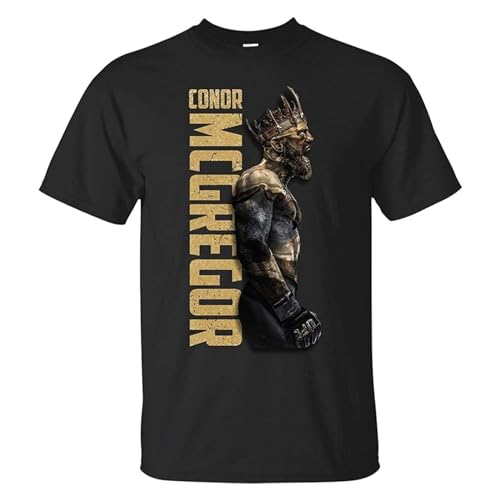 Conor McGregor The King of Fighting T-Shirt Black Unisex Men Tees Black S von YeHongQing