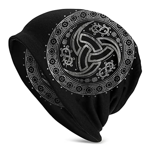 Print Hat Wikinger-Stil Beanie Strickmütze Wikinger Vegvisir Kompass Herren Damen Strickmütze Winter Warme Mütze Beanie Mütze Nordisches Geschenk, Wikinger Stil Heidnisches Amulett Winddichter Fischer von YeSbTx