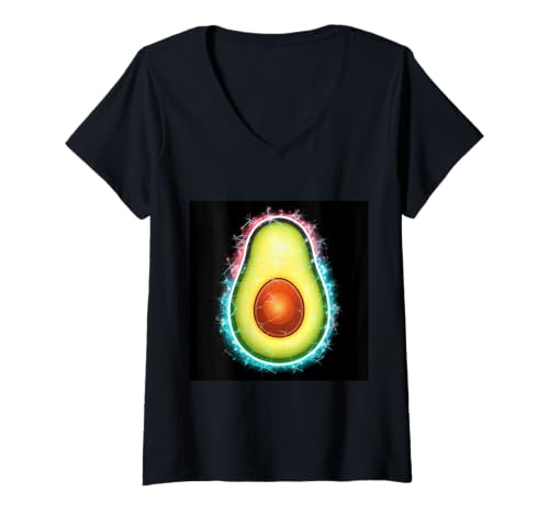 Damen Wunderschöne Avocado T-Shirt mit V-Ausschnitt Damen Wunderschöne Avocado T-Shirt mit V-Ausschnitt von !!!Yeah Avocado Designz