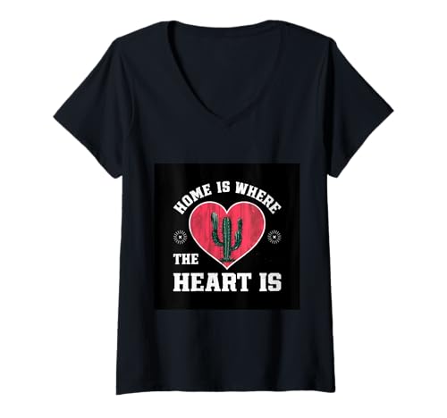 Damen Herz mit passendem Text und Kaktus für Gartenfreunde T-Shirt mit V-Ausschnitt Damen Herz mit passendem Text und Kaktus für Gartenfreunde T-Shirt mit V-Ausschnitt von !!!Yeah Kaktus Designz